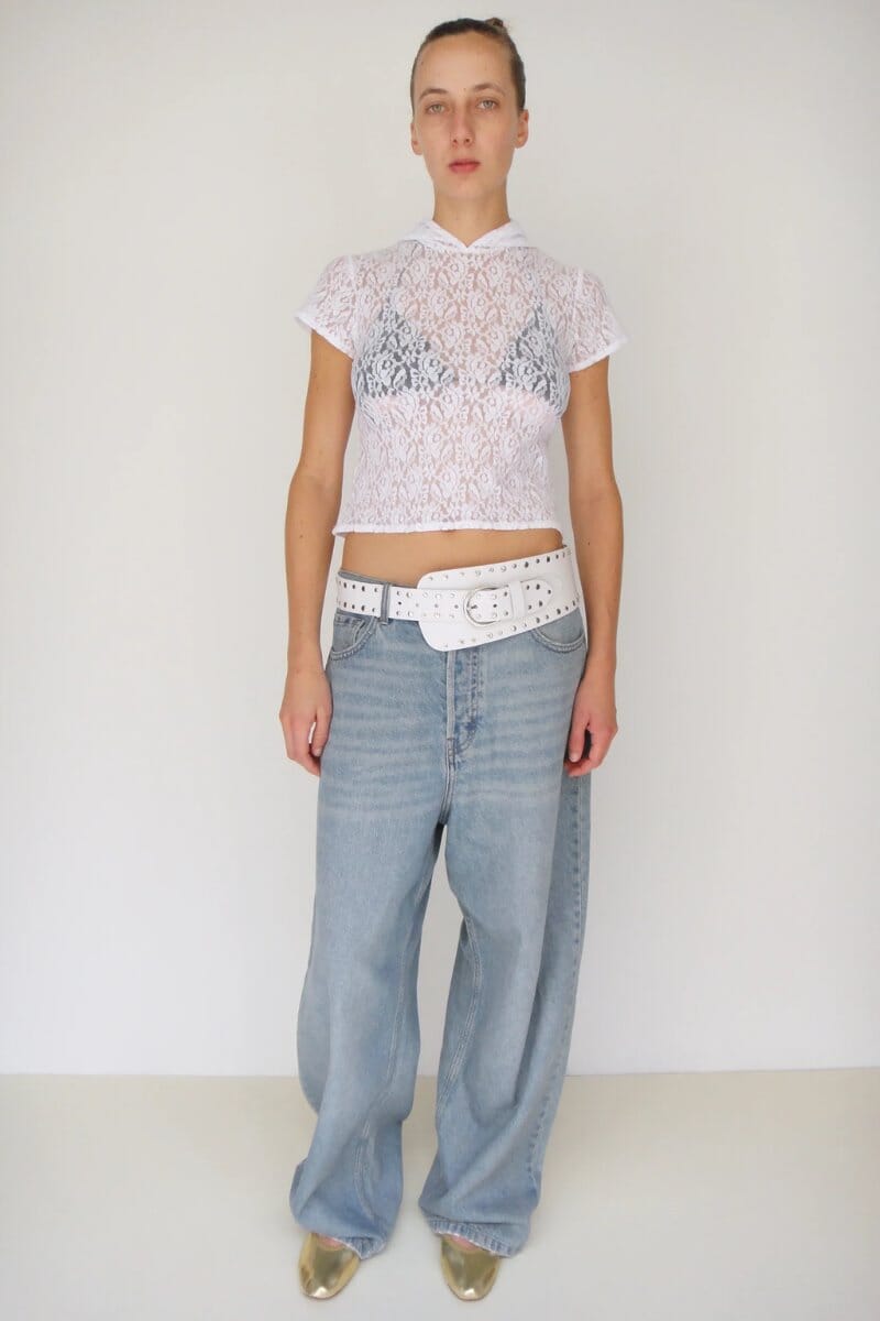 CASILDA BELT-WHITE Leather Gimaguas