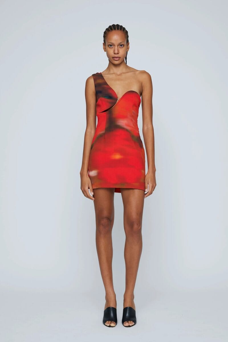 LILA ONE SHOULDER MINI DRESS-ROSE – Fox & Dove