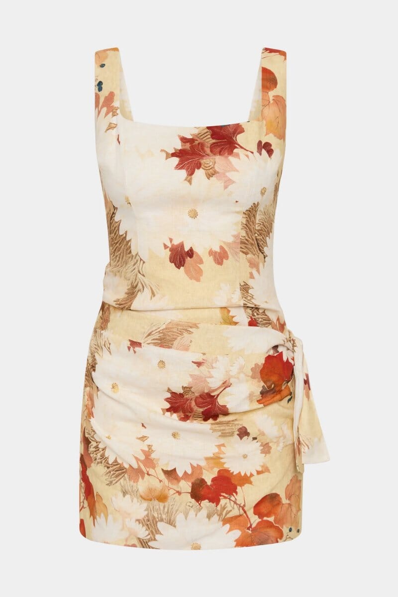 JESSAMINE TIE MINI DRESS-POSY FLORAL  Fox & Dove