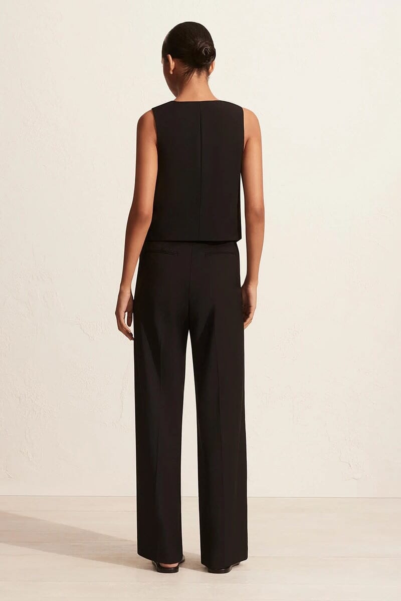 TAILORED WAISTCOAT-BLACK Tops Matteau