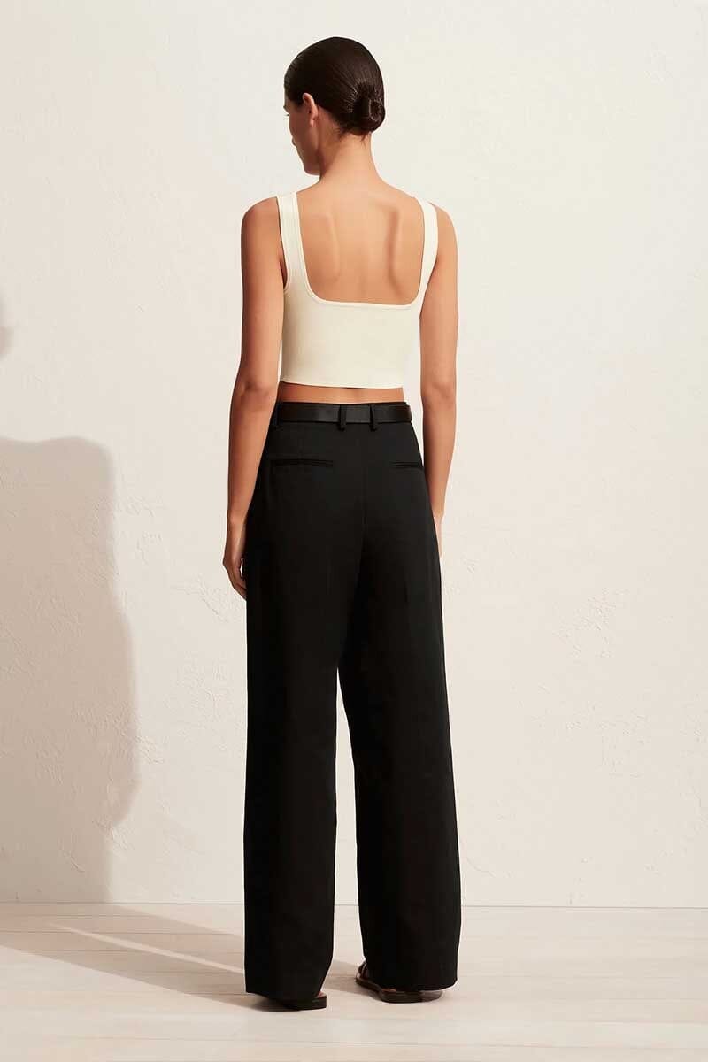 NINETIES CROP TANK-ECRU Tops Matteau