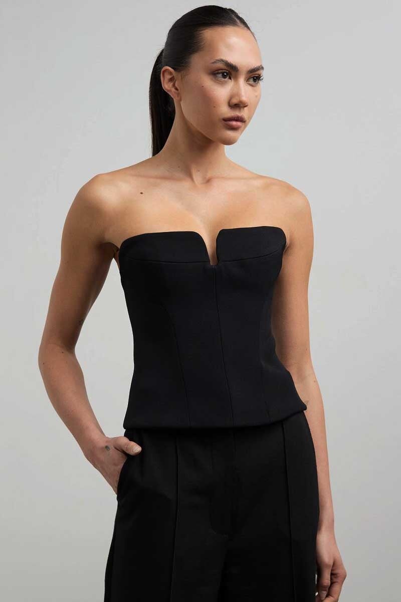 Black Strapless Camisole by CAMILLA AND MARC on Sale