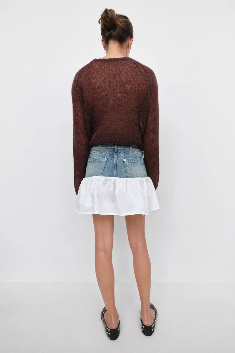 NENA MINI SKIRT-WHITE BLUE Skirts Gimaguas