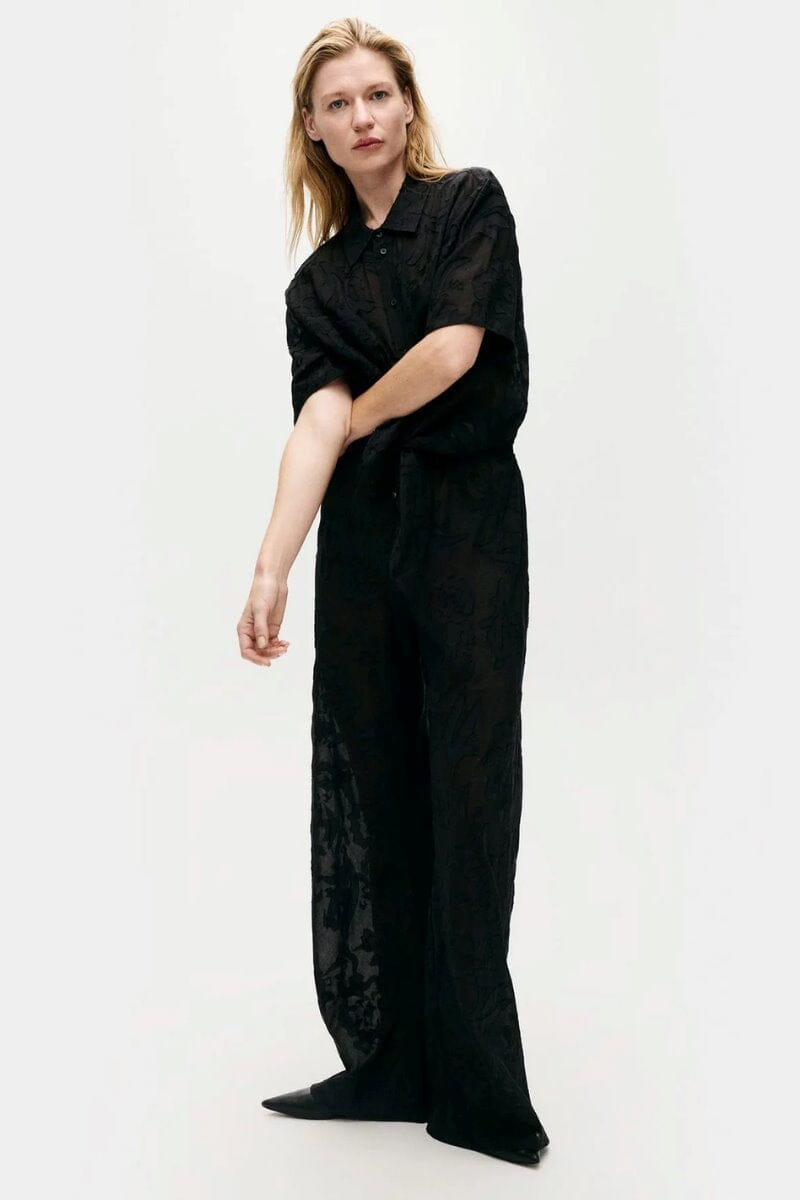 CLIP SILK BIAS CUT PANTS-TULIPA BLACK Pants Silk Laundry