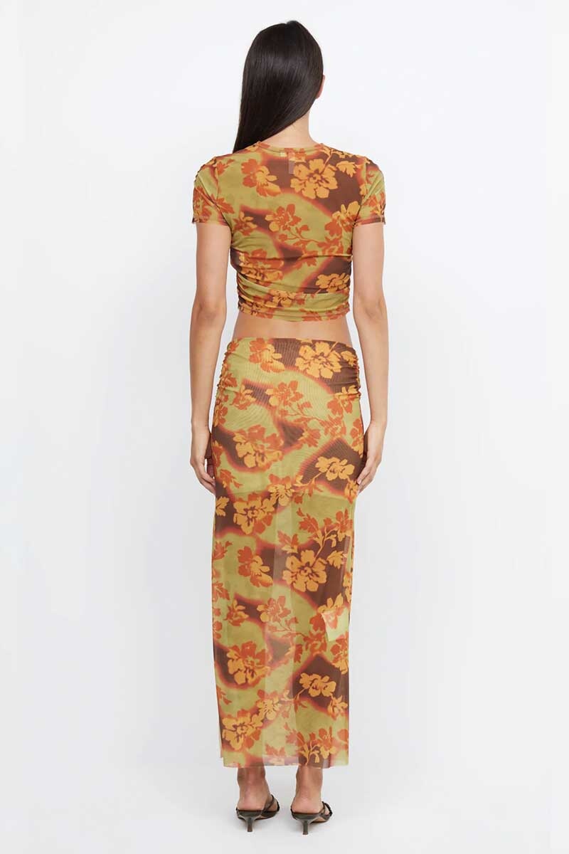 JULIEN CROPPED TEE-HIBISCUS PATCH Tops Bec and Bridge