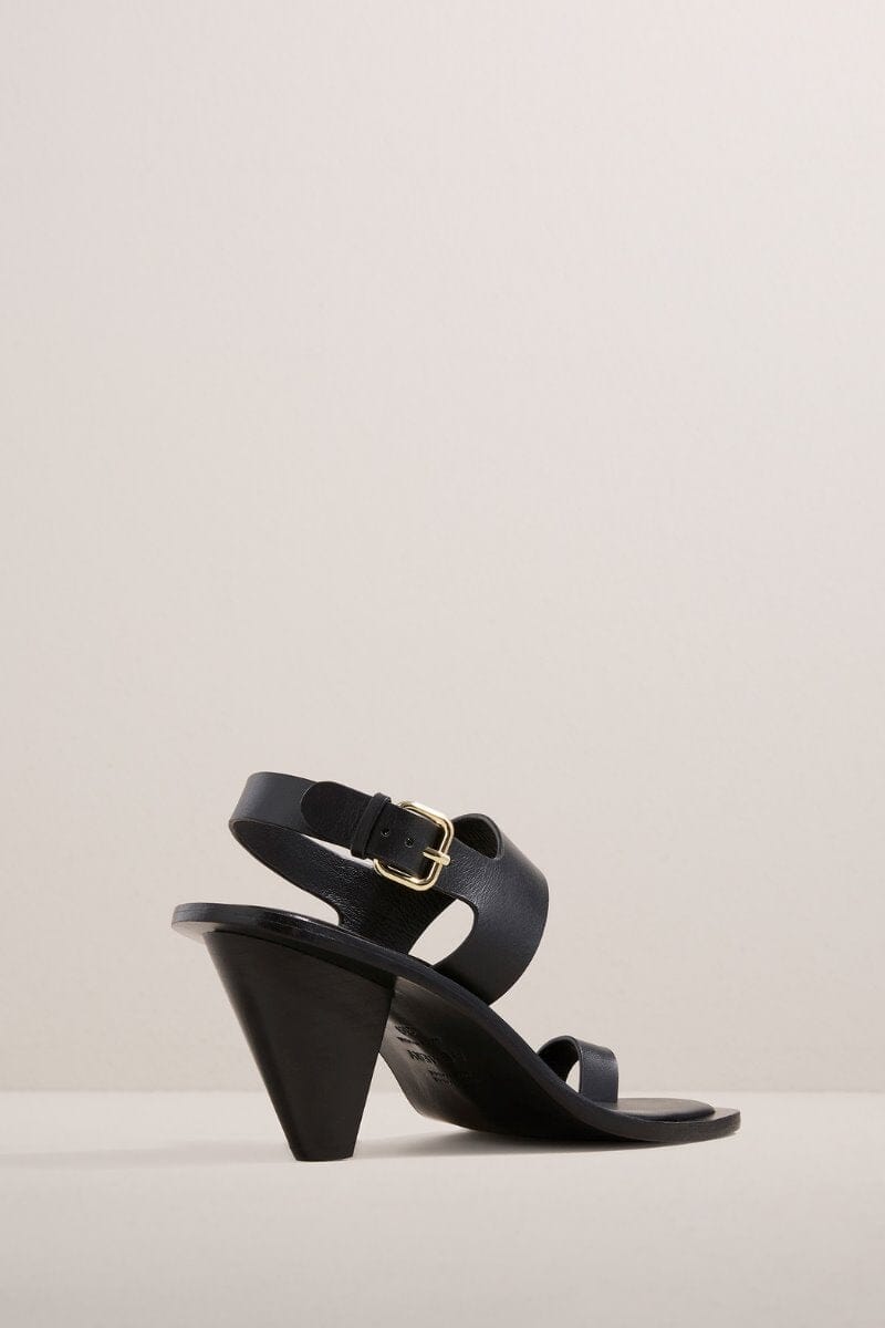 THE LELAND HEELED SANDAL-BLACK Footwear A.Emery