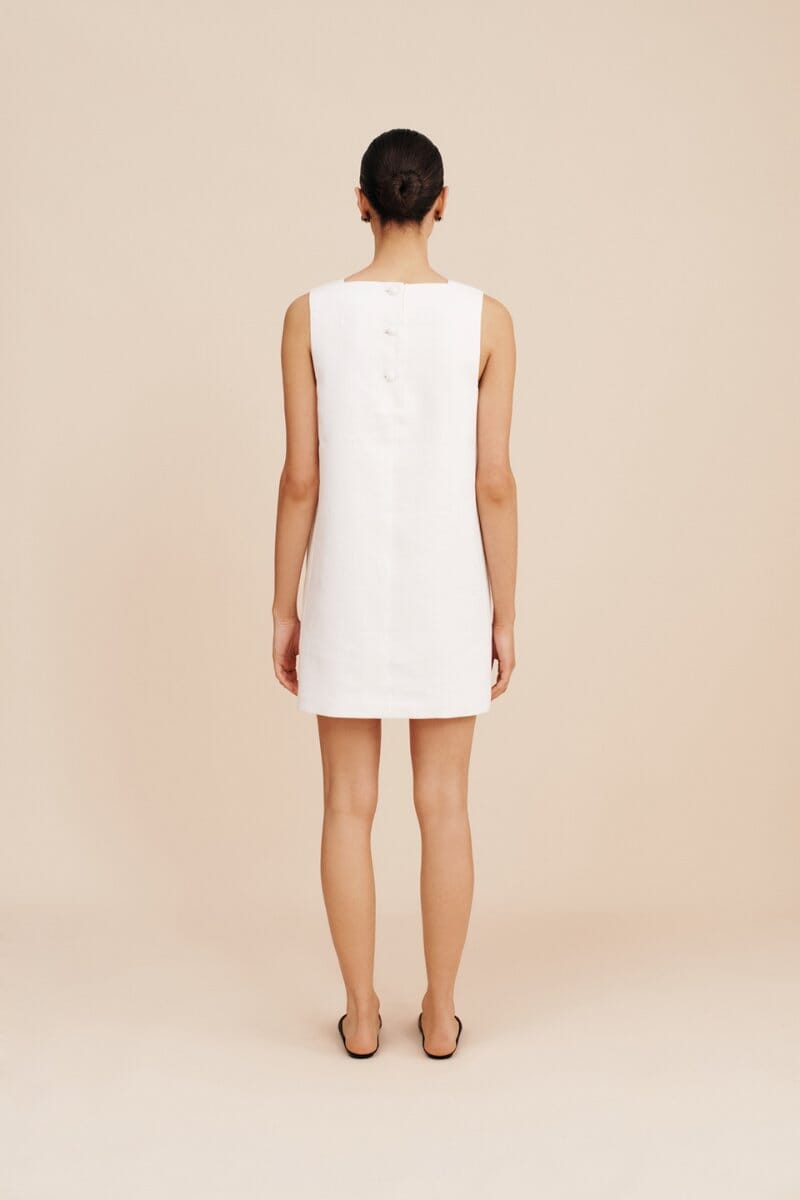RIO SHIFT MINI DRESS-IVORY Mini Dress Posse
