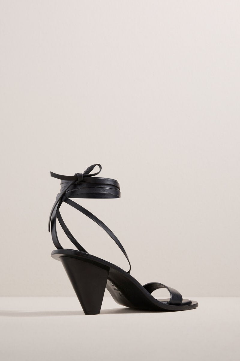 THE PORTER HEELED SANDAL-BLACK Footwear A.Emery