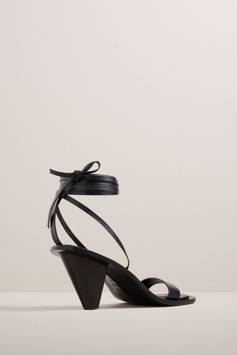 THE PORTER HEELED SANDAL-BLACK Footwear A.Emery