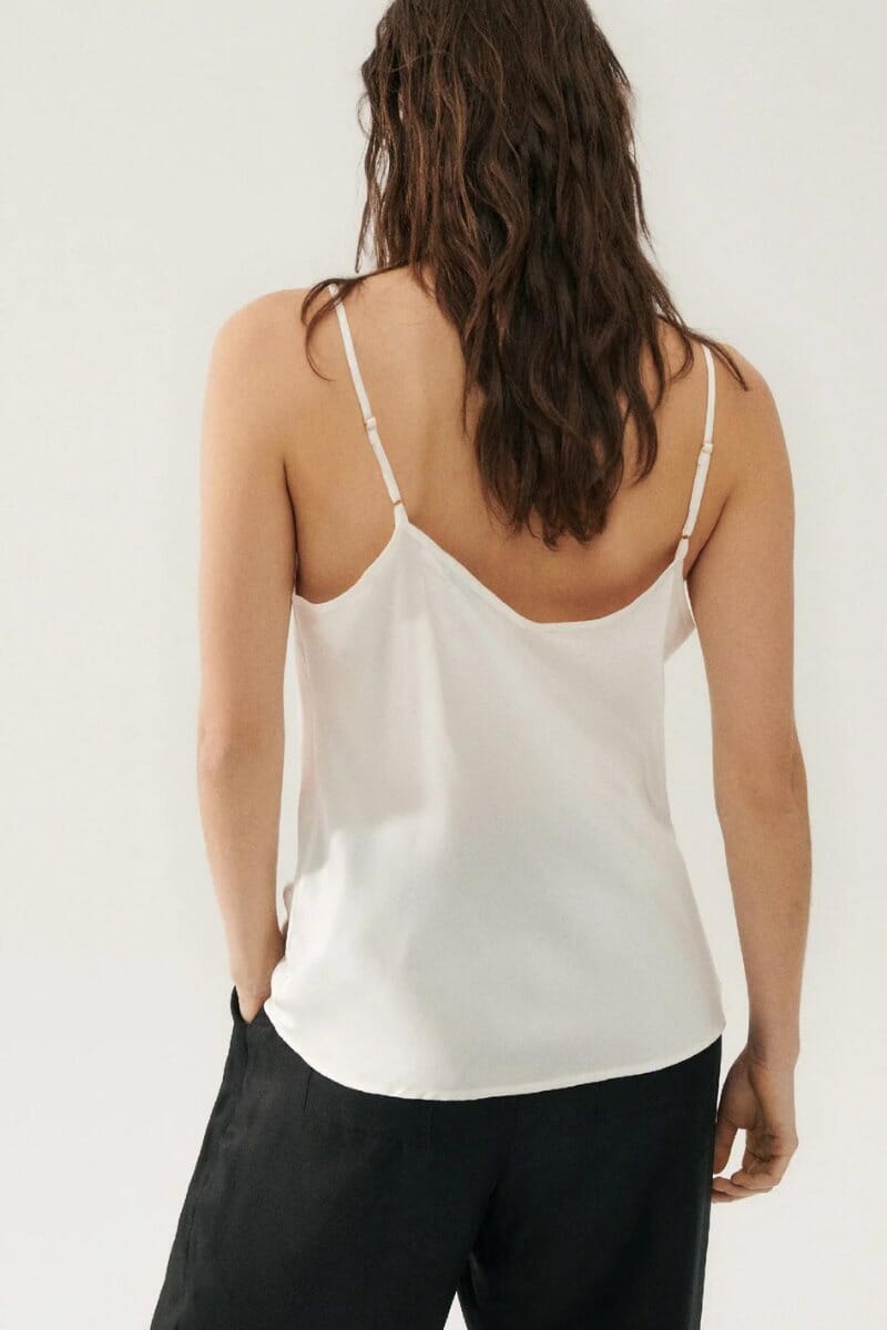 BIAS CUT CAMI WHITE Tops Silk Laundry