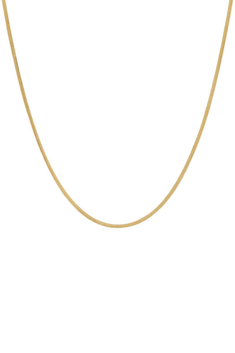 JADE SNAKECHAIN NECKLACE-GOLD Necklaces F&D