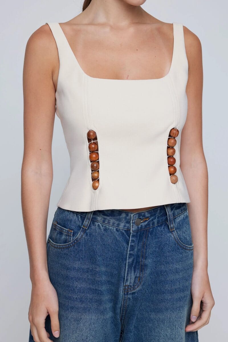 FREDDIE BEAD BODICE-IVORY – Fox & Dove