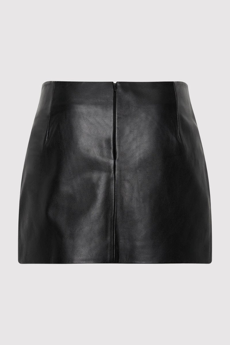 LEATHER MINI SKIRT-BLACK Skirts ST AGNI