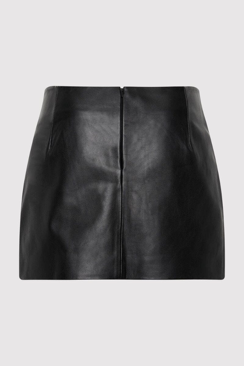 LEATHER MINI SKIRT-BLACK Skirts ST AGNI