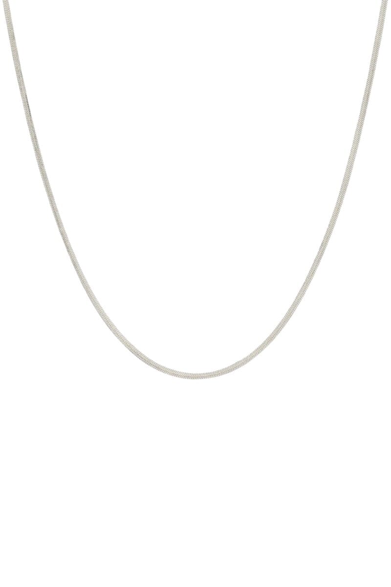 JADE SNAKECHAIN NECKLACE-SILVER Necklaces F&D