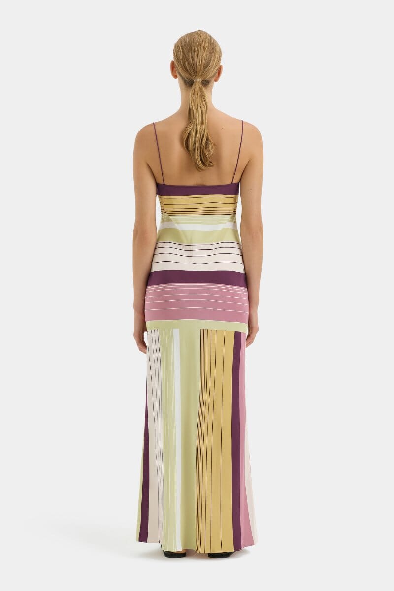 FONTANA SLIP DRESS-ELISA STRIPE Midi Dress SIR.