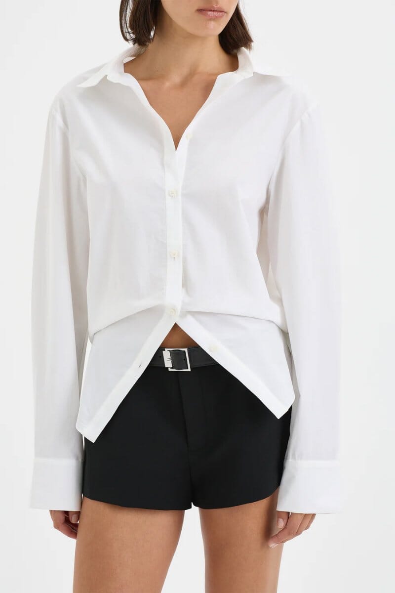 CARSO TIE SHIRT-WHITE Tops SIR.
