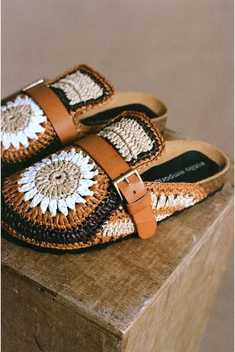 BASK SLIP-ON - TAN/CHOCOLATE Sandals Estilo Emporio 