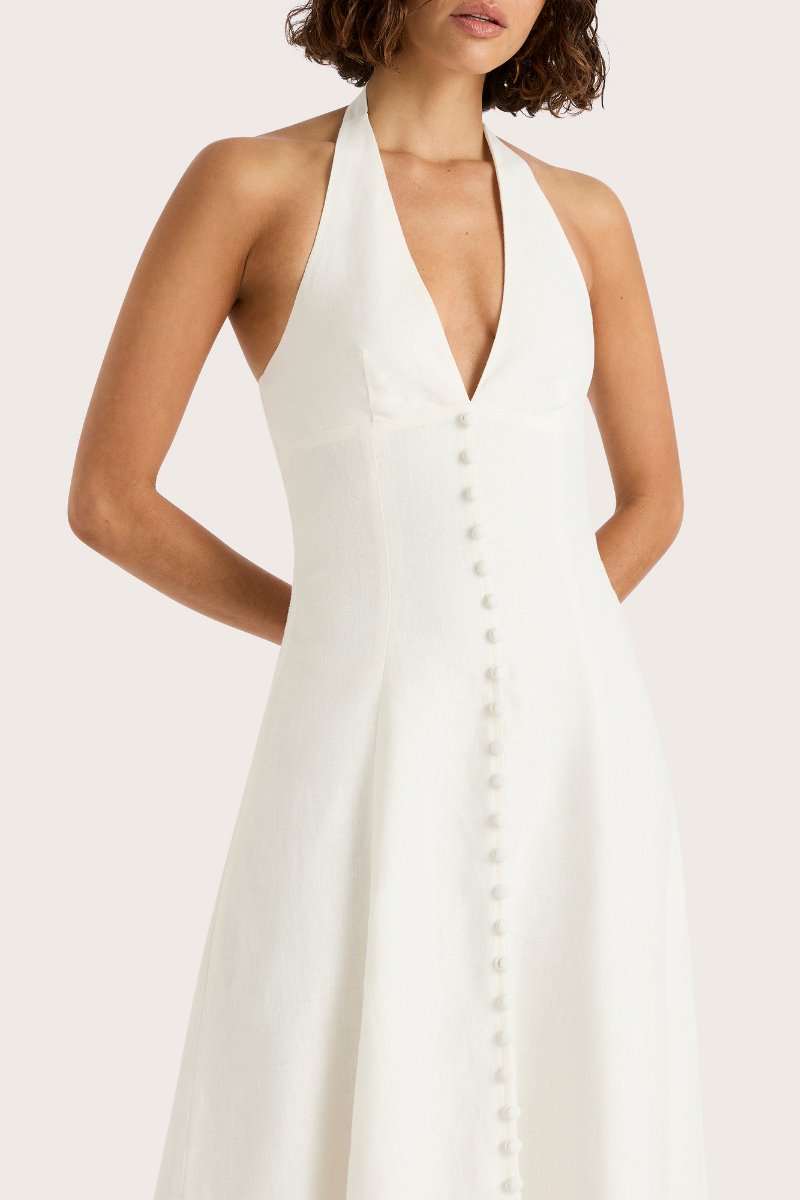 MARIE MIDI DRESS-WHITE Midi Dress Faithfull the Brand 