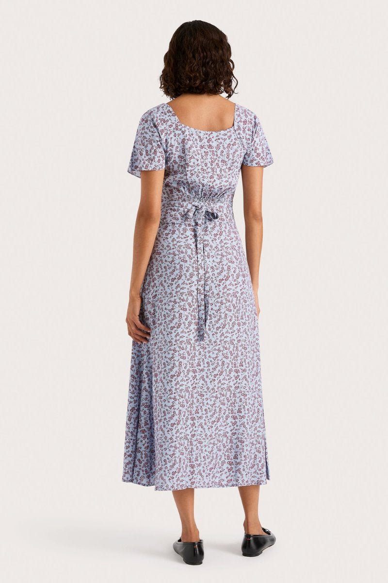 AURELIA MIDI DRESS-AMARYLLIS FLORAL BLUE Midi Dress Faithfull the Brand 