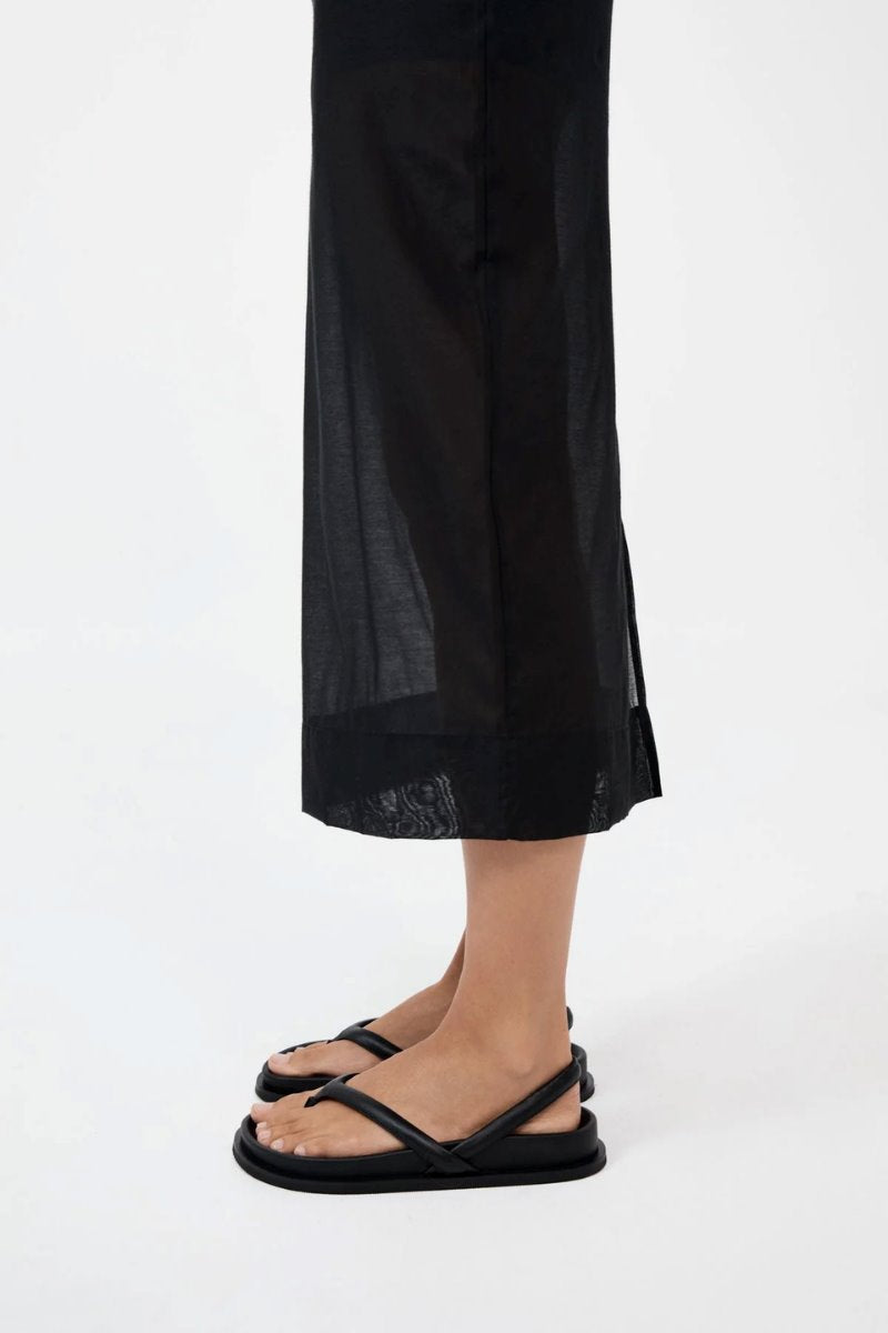 SLING BACK THONG SANDAL-BLACK Sandals ST AGNI 