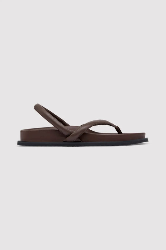 SLING BACK THONG SANDAL-CHOCOLATE Sandals ST AGNI 