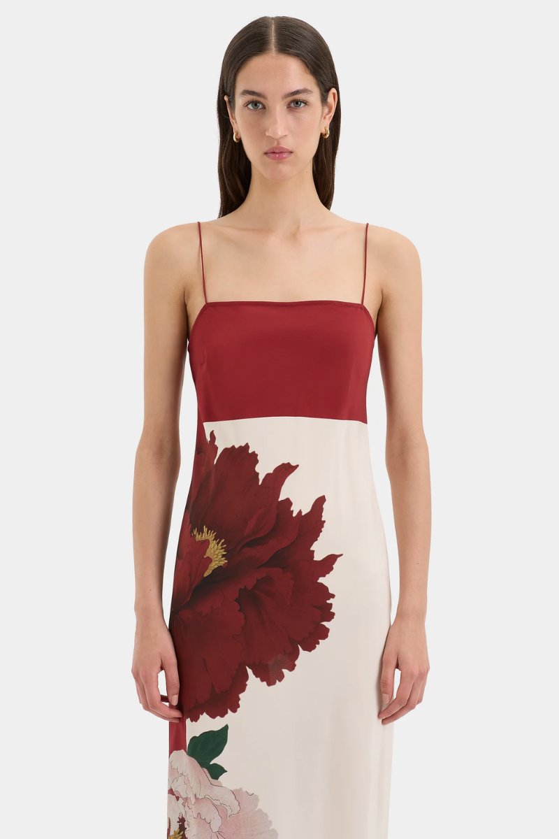 FLORIAN SLIP DRESS-WILDFLOWER FLORAL Midi Dress SIR. 