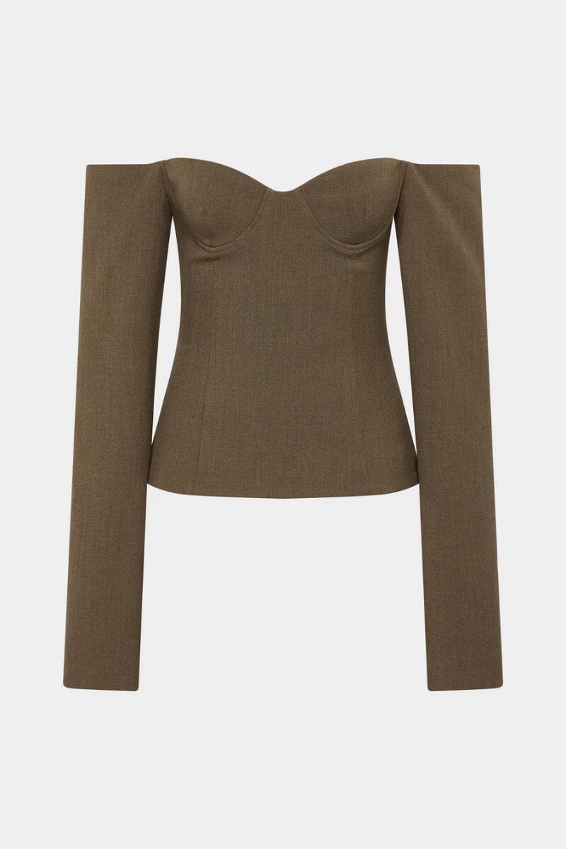 SARTORIA BODICE-CHOCOLATE MARLE Tops SIR. 