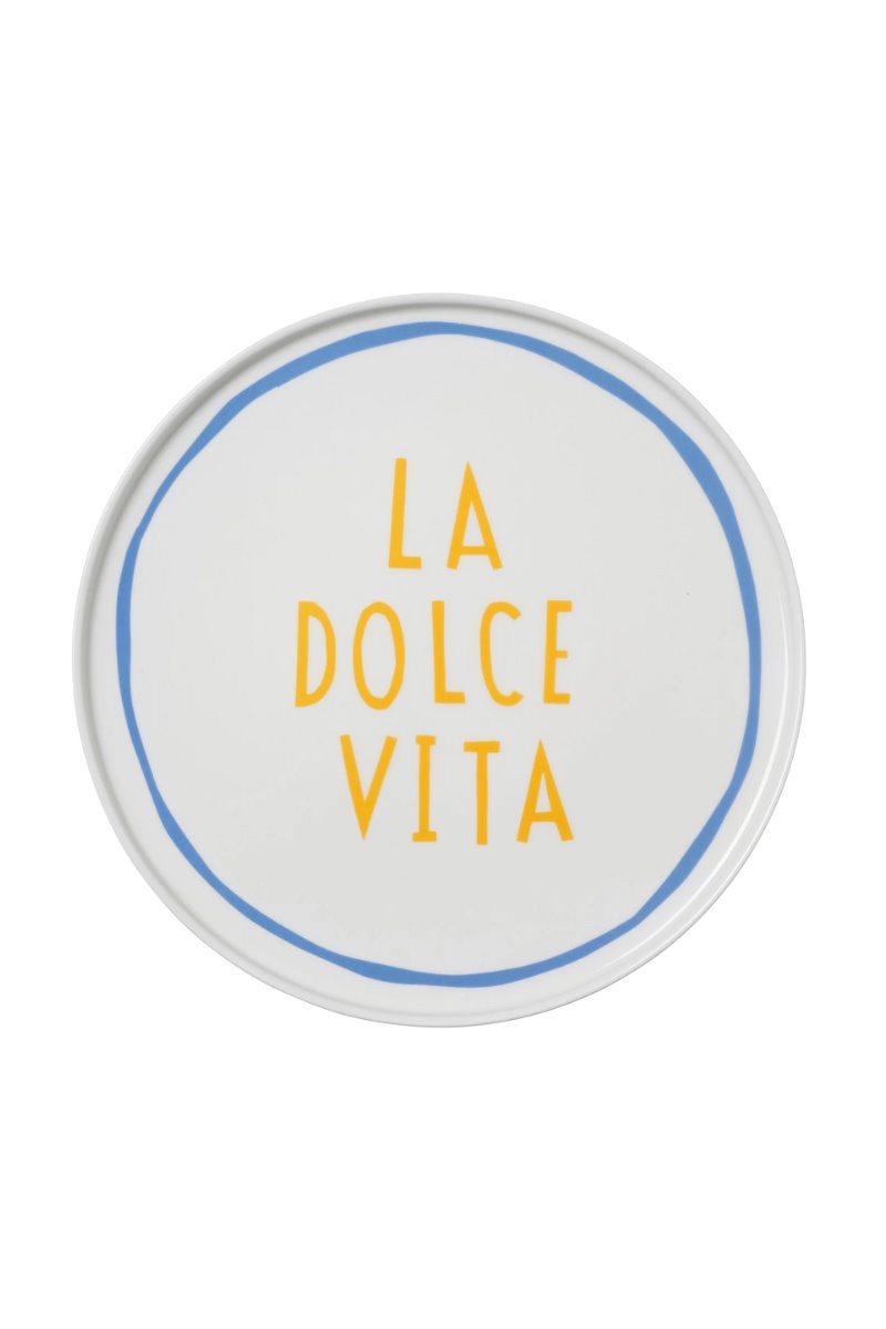 LA DOLCE VITA PLATE-BLUE *in-store only* Home In The Round House 