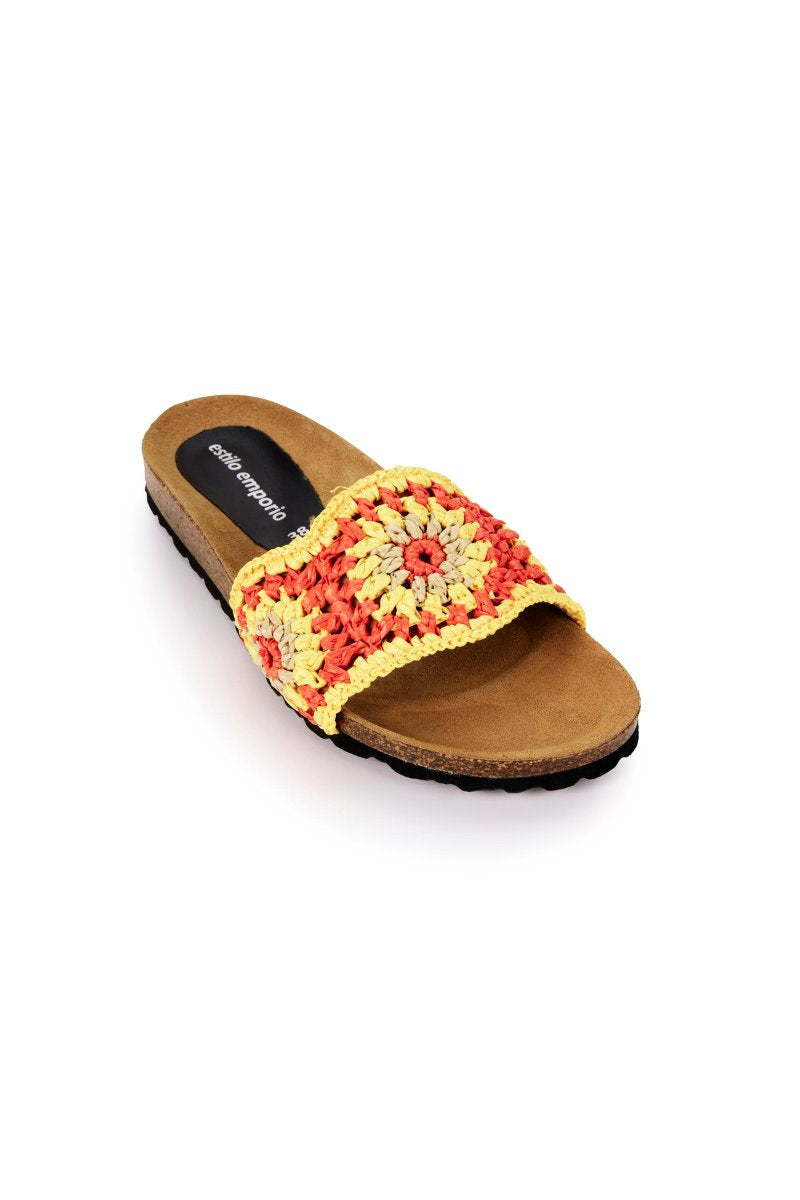 LAZE SLIDE-YELLOW/TANGERINE Sandals Estilo Emporio 