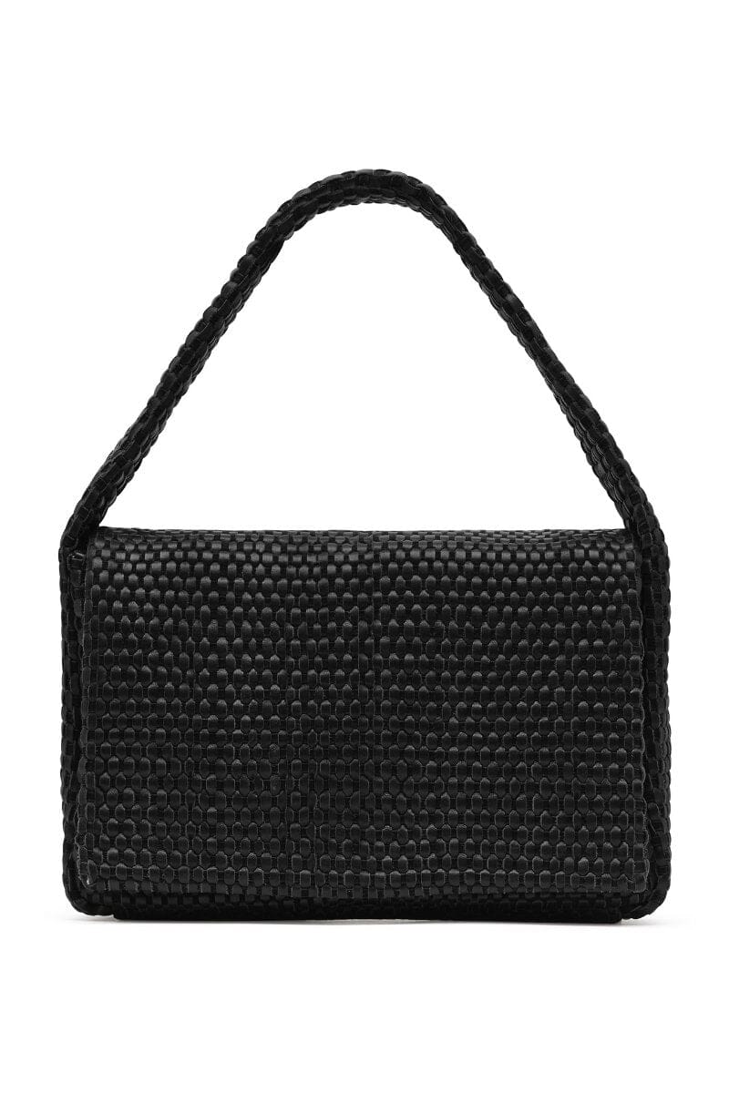 LATTICE EVERYDAY SATCHEL-BLACK Handbags ST AGNI 