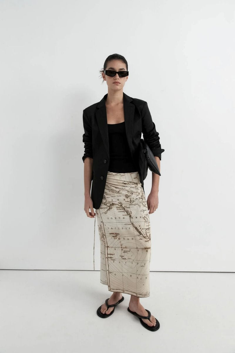 SILK WRAP TIE SKIRT-ATLAS Skirts ST AGNI 