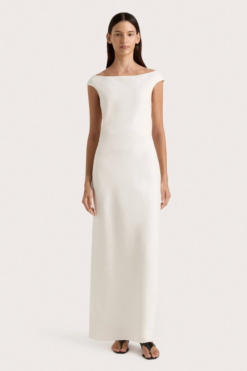 ILRIDE MIDI DRESS-WHITE Midi Dress Faithfull the Brand 