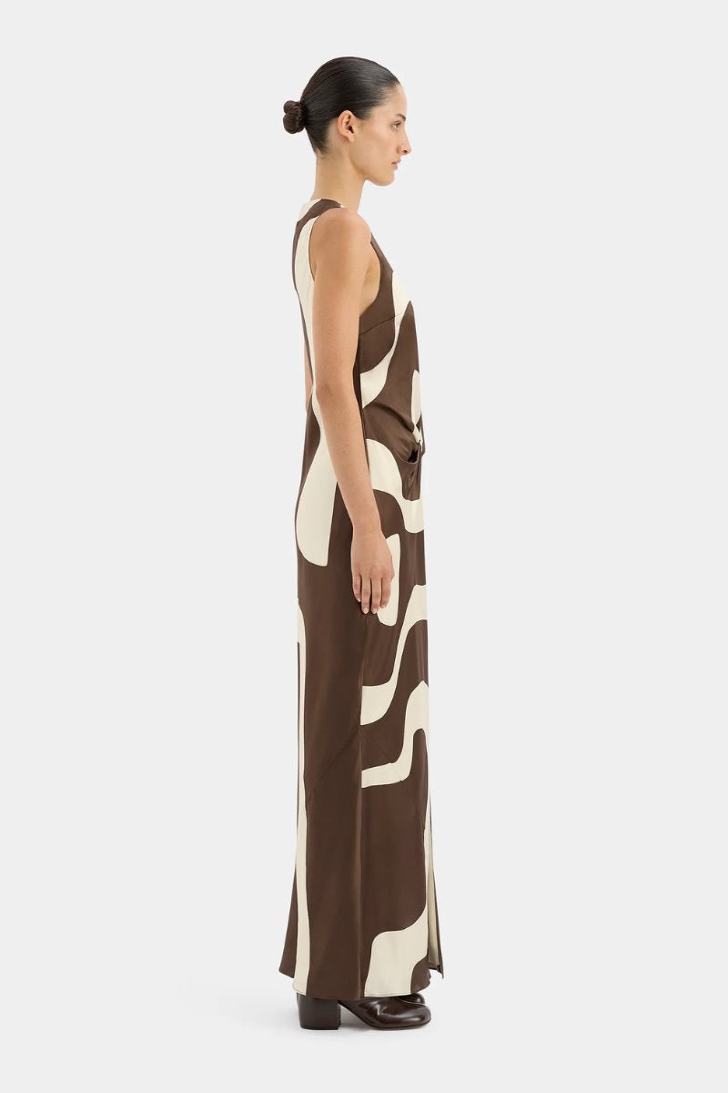 FREDDIE TWIST MIDI DRESS-POSTER PRINT Midi Dress SIR. 