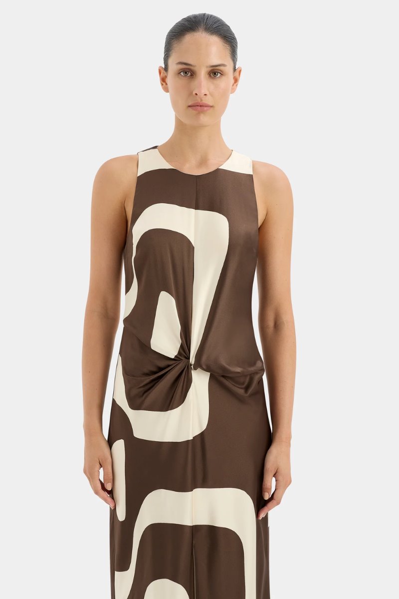 FREDDIE TWIST MIDI DRESS-POSTER PRINT Midi Dress SIR. 