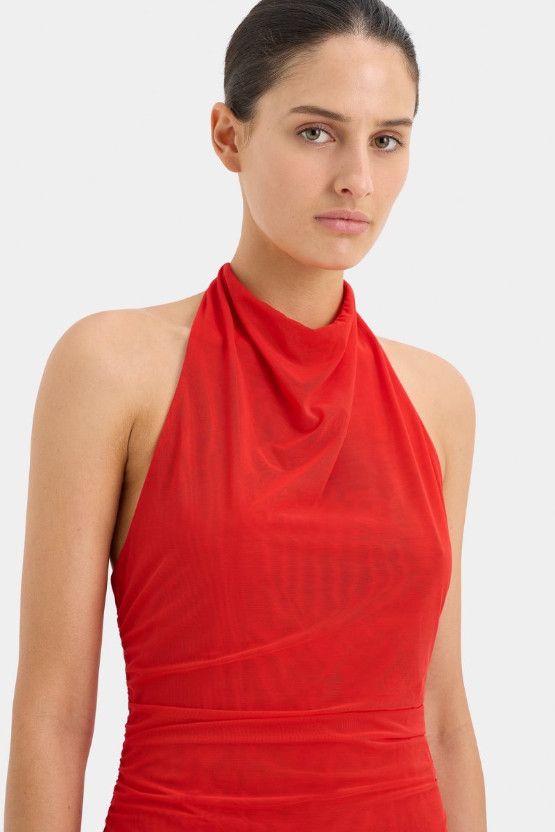 JACQUES MESH HALTER TOP-POMELO Tops SIR. 