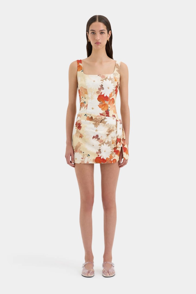 JESSAMINE TIE MINI DRESS-POSY FLORAL Mini Dress SIR. 