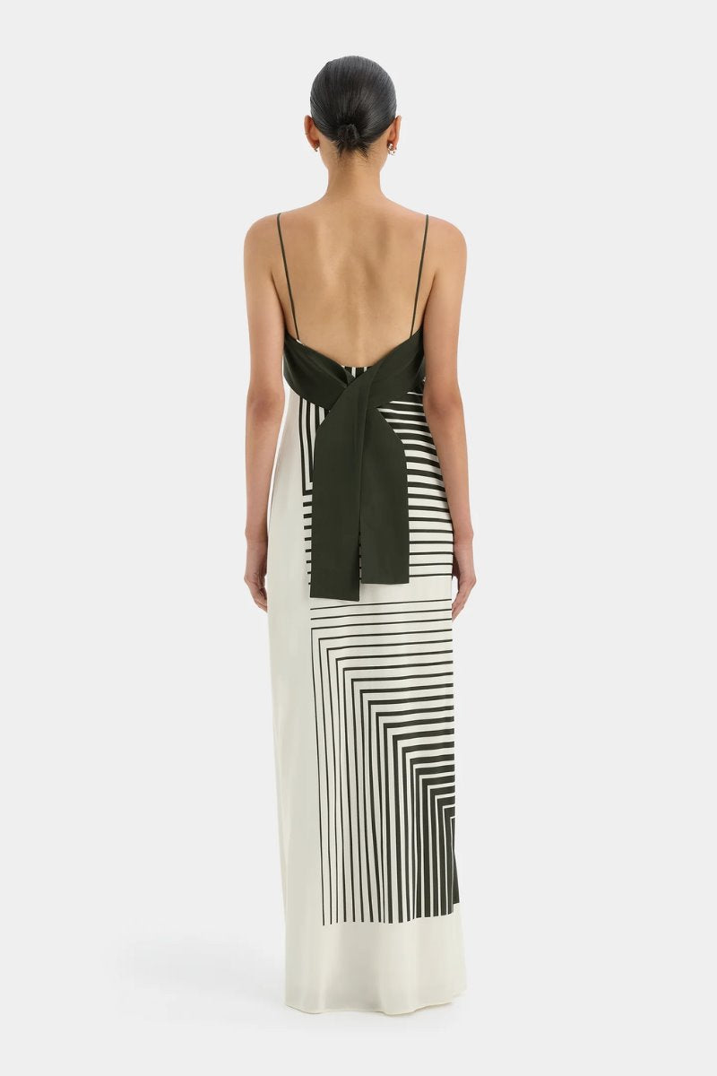 LEILANA SLIP DRESS-GARDEN STRIPE Midi Dress SIR. 