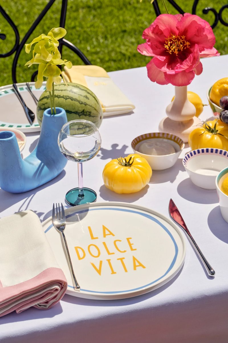 LA DOLCE VITA PLATE-BLUE *in-store only* Home In The Round House 