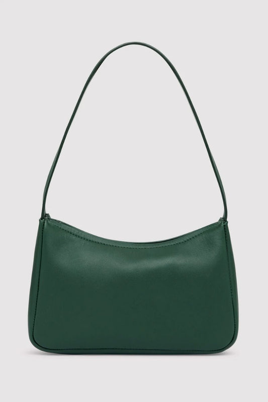 SOFT CRESCENT BAG-DEEP GREEN Handbags ST AGNI 