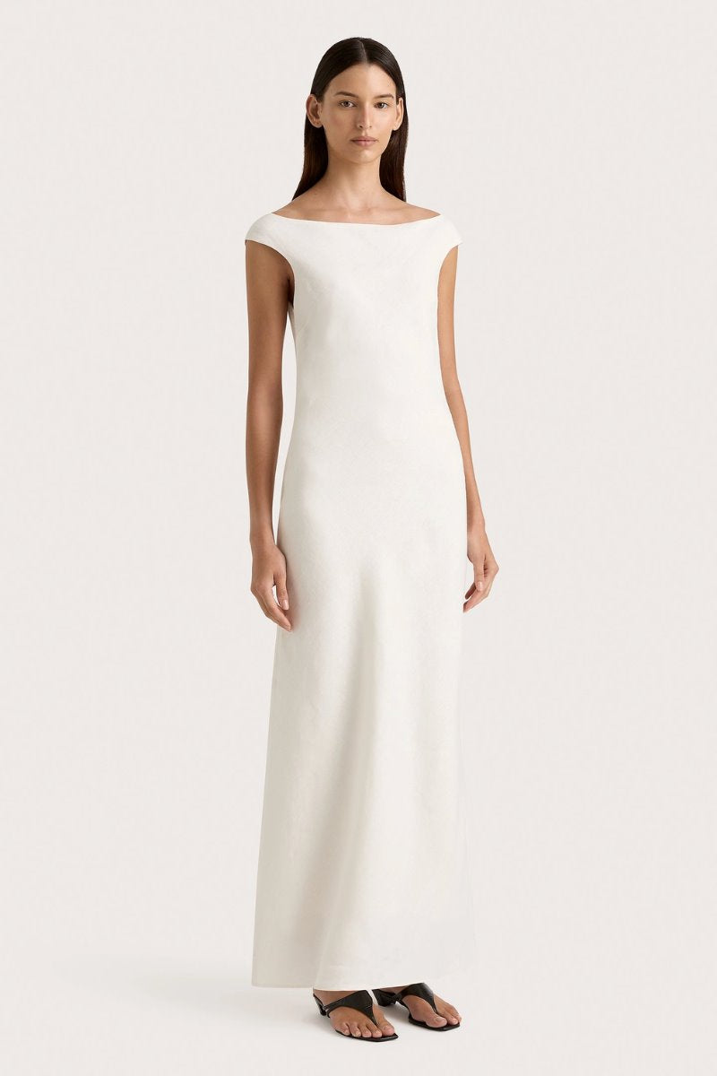 ILRIDE MIDI DRESS-WHITE Midi Dress Faithfull the Brand 