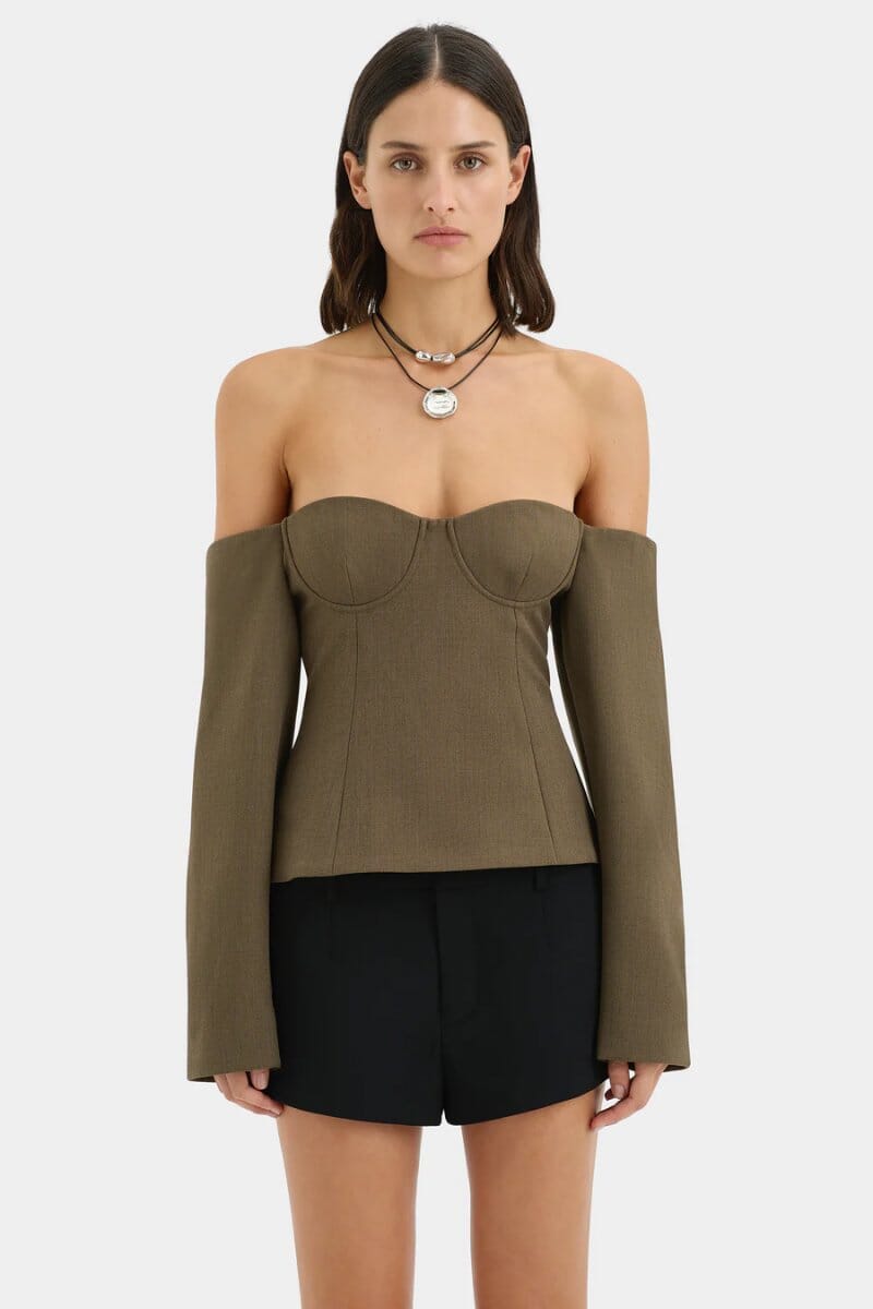 SARTORIA BODICE-CHOCOLATE MARLE Tops SIR. 