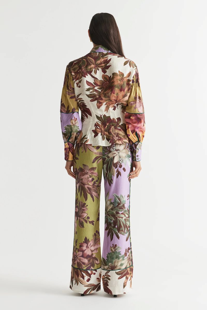 HANSEL PLEAT SLEEVE SHIRT-FLORAL Tops ANTIPODEAN 