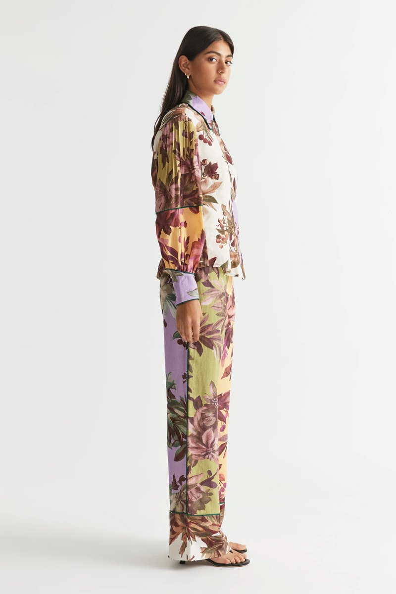 HANSEL PLEAT SLEEVE SHIRT-FLORAL Tops ANTIPODEAN 