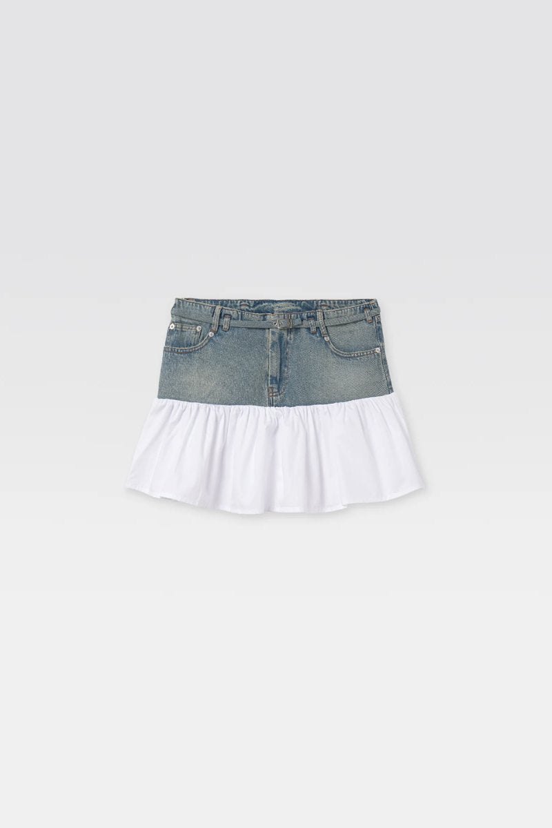 NENA MINI SKIRT-WHITE BLUE Skirts Gimaguas 