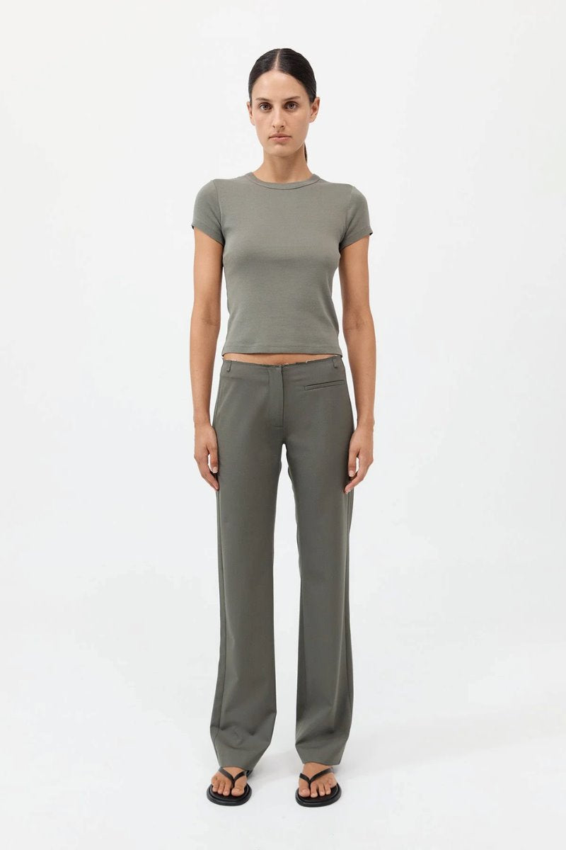 RAW EDGE PANTS-SMOKEY OLIVE Pants ST AGNI 