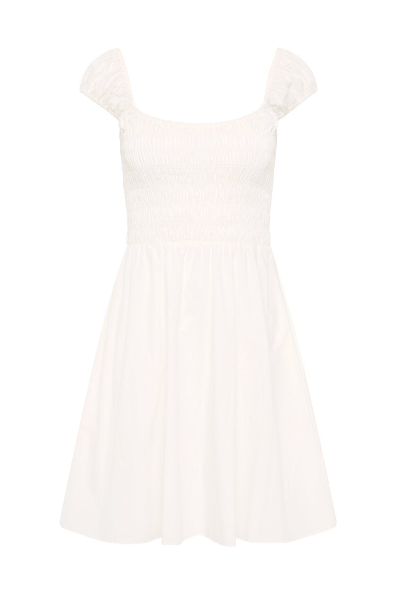 LENE MINI DRESS-WHITE Mini Dress Faithfull the Brand 