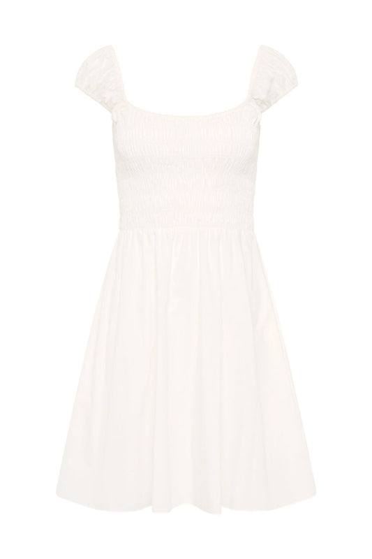 LENE MINI DRESS-WHITE Mini Dress Faithfull the Brand 