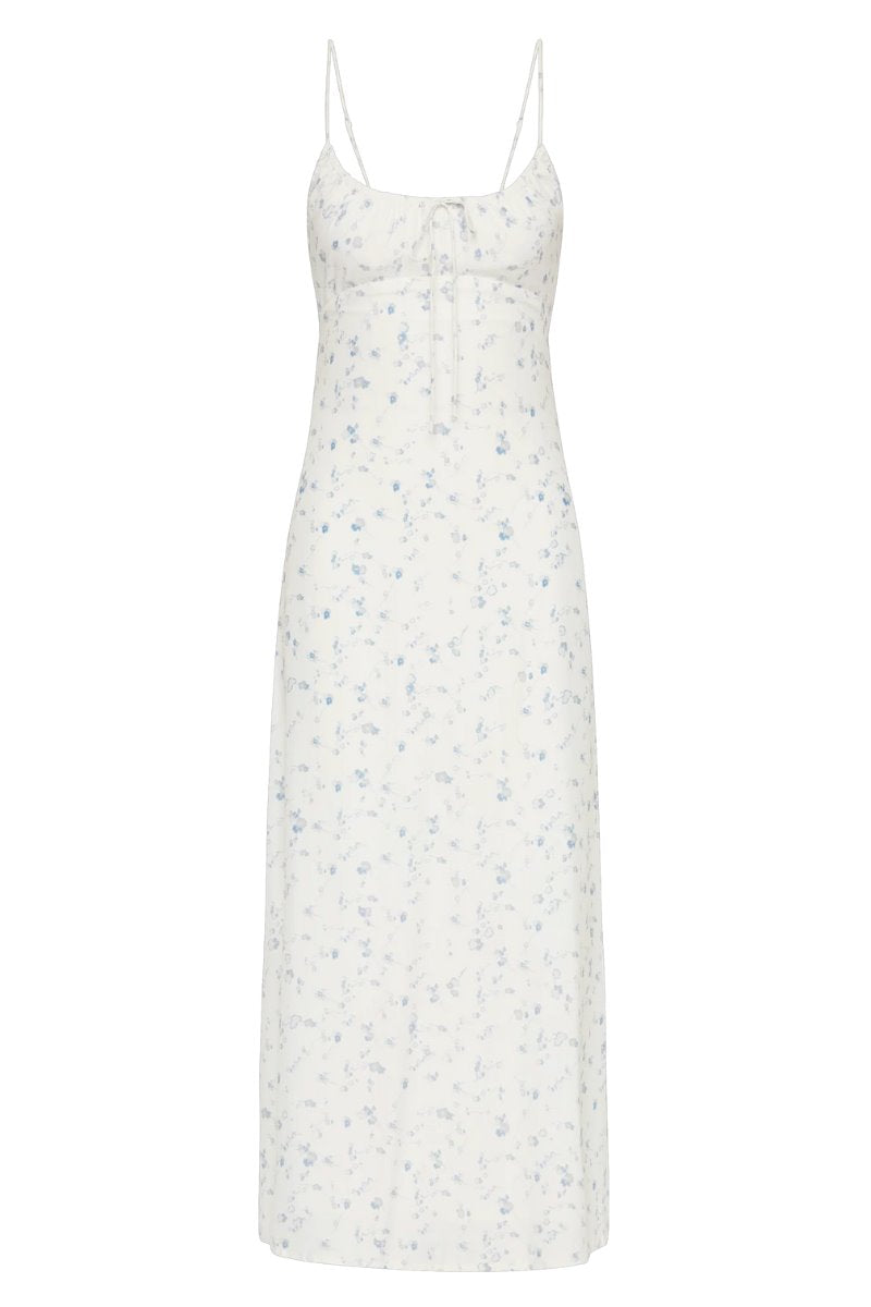 PAU DRESS-BLOSSOMEGG SHELL/POWDER BLUE Midi Dress Faithfull the Brand 