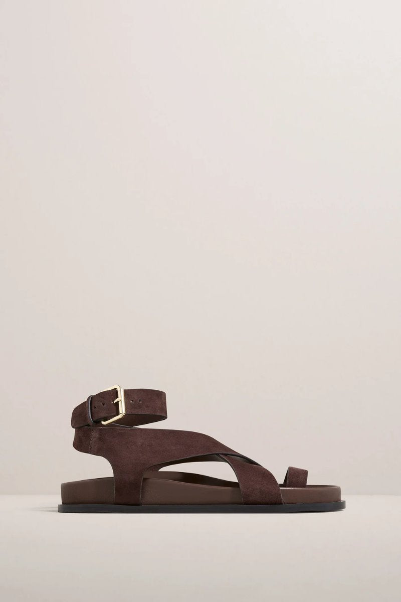 THE JALEN SANDAL-WALNUT SUEDE Sandals A.Emery 